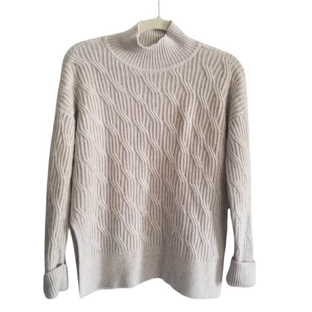 Club Monaco Wool Silk Women's Brown Oversized  Sweater Sz XXS